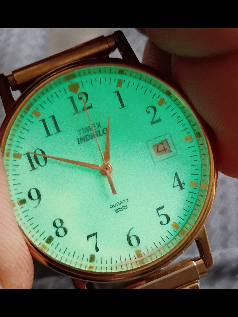 Timex Indiglo Gold-Tone Watch Refurbished And Beautiful